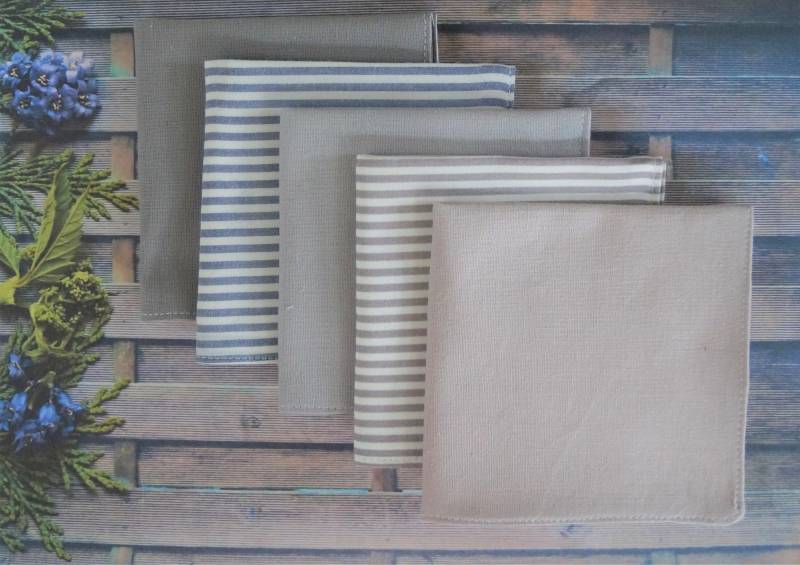 5 Stofftaschentücher Kinder Bio Baumwolle Stoff Herren Mann Damen Frau Zero Waste Kindermotive Neutral Einfarbig Bunt Heiß Waschbar Hell von gelisboutique