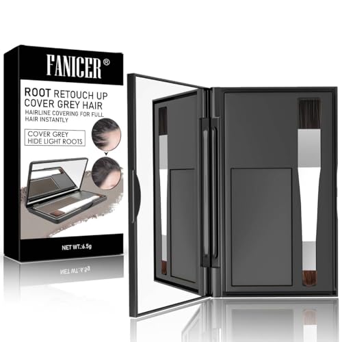 Root Cover Up Ansatzpuder, Haaransatz Puder, Hochentwickeltes Haar Concealer, schnell und einfach, Haar Concealer zur Haarverdichtung für Frauen und Männer (Schwarz) von gelpretty