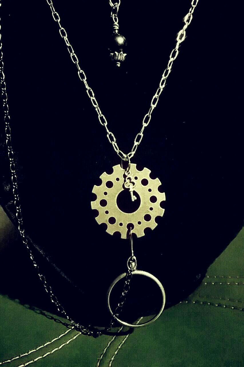 Monokel, Schlüssel & Gear Halskette - Steampunk Verstellbare | 365 Project, Tag 7 von gemmageluz