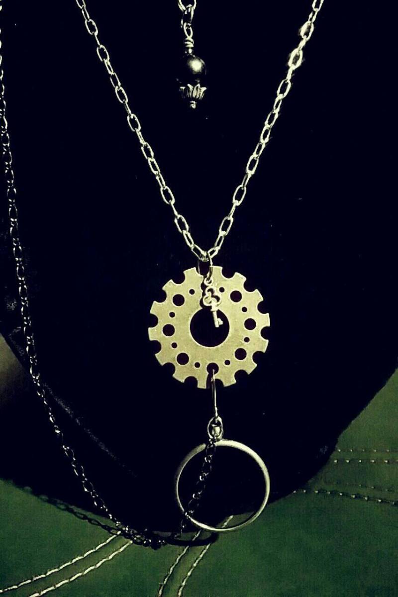 Monokel, Schlüssel & Gear Halskette - Steampunk Verstellbare | 365 Project, Tag 7 von gemmageluz