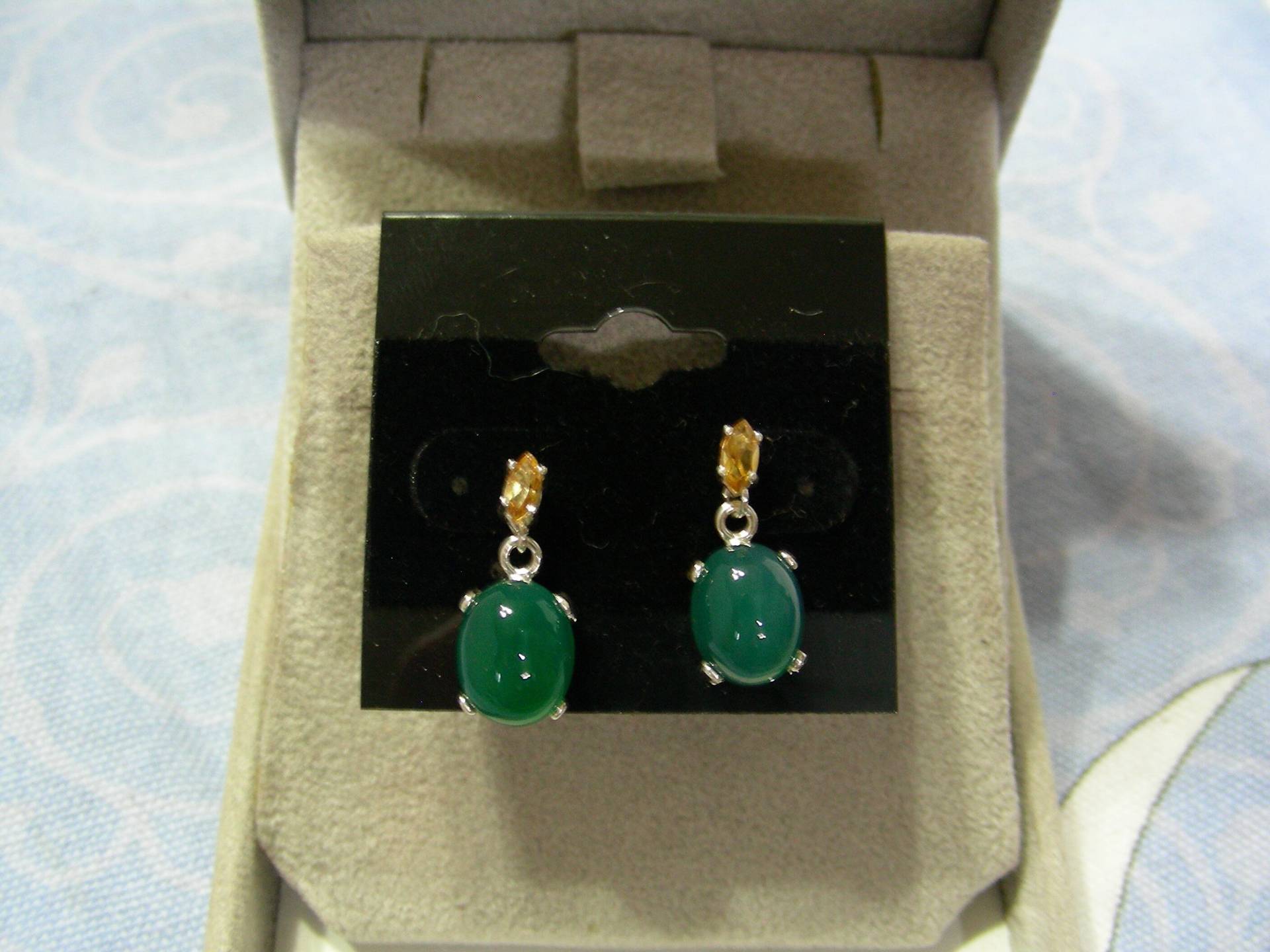 Grüne Quarz Ovale Mit Citrin Marquise Akzente Sterling Silber Ohrringe Grüne Quarz Ovale Mit Citrin Marquise Akzente Sterling Silber Ohrringe von gemnut1171