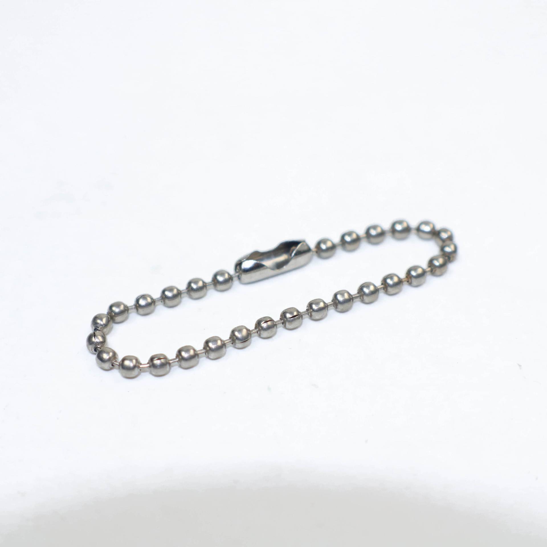 100 Stück - Schlüsselanhänger 8 cm 2, 4 Mm Kugelkette Rhodiniert Mit Karabinerhaken 100 Stück - Schlüsselanhänger 8 cm 2, 4 Mm Kugelkette Rhodiniert Mit Karabinerhaken von gemplus24