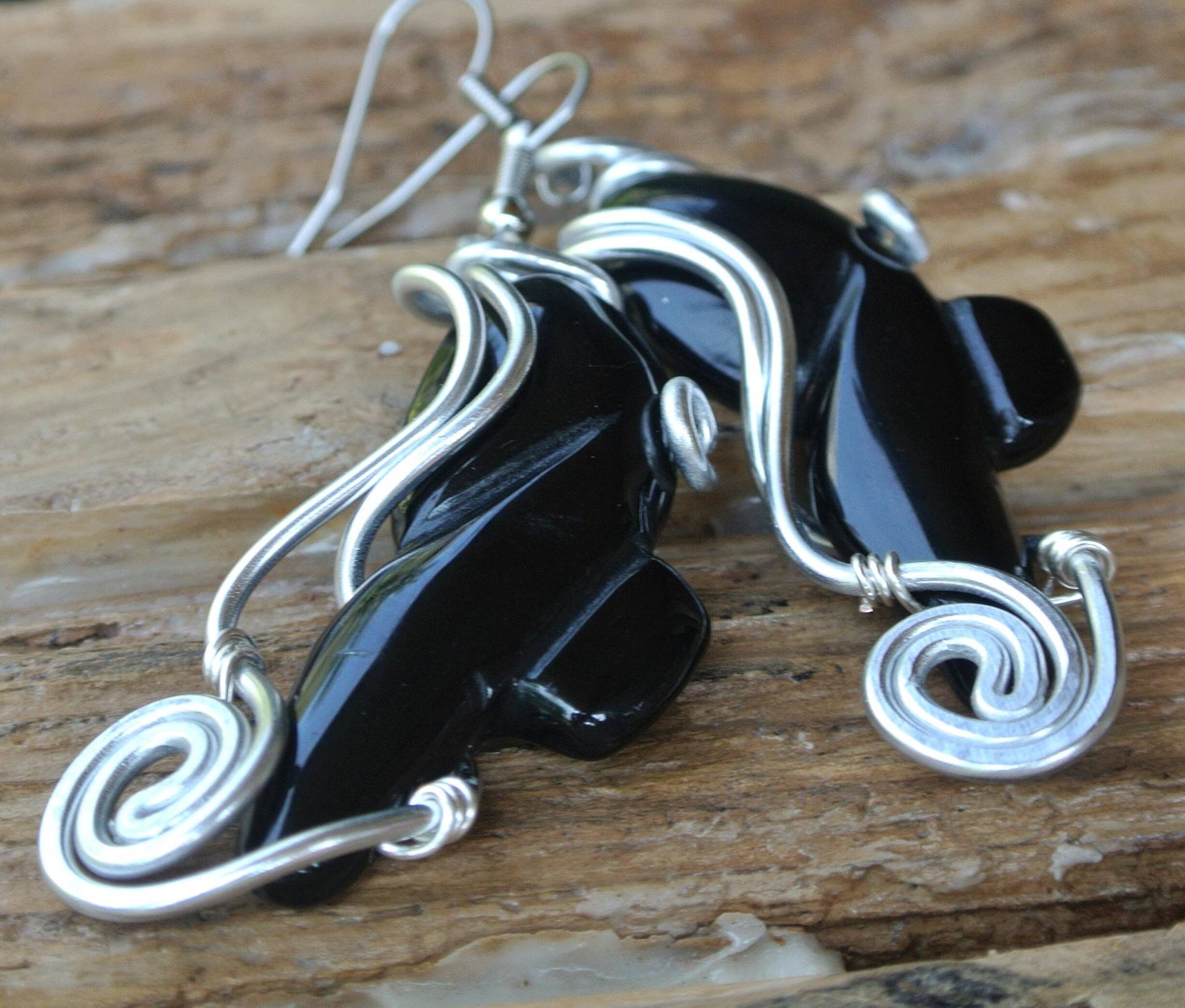 Schwarze Walohrringe, Schwarze Achatohrringe, Urlaubsschmuck, Ohrringe Am Meer, Sommerohrringe, Aus Schwarz Und Silber, Statement-Tropfen Schwarze Walohrringe, Schwarze Achatohrringe, Urlaubsschmuck, Ohrringe Am Meer, Sommerohrringe, Aus Schwarz Und Silber, Statement-Tropfen von gemsbasket