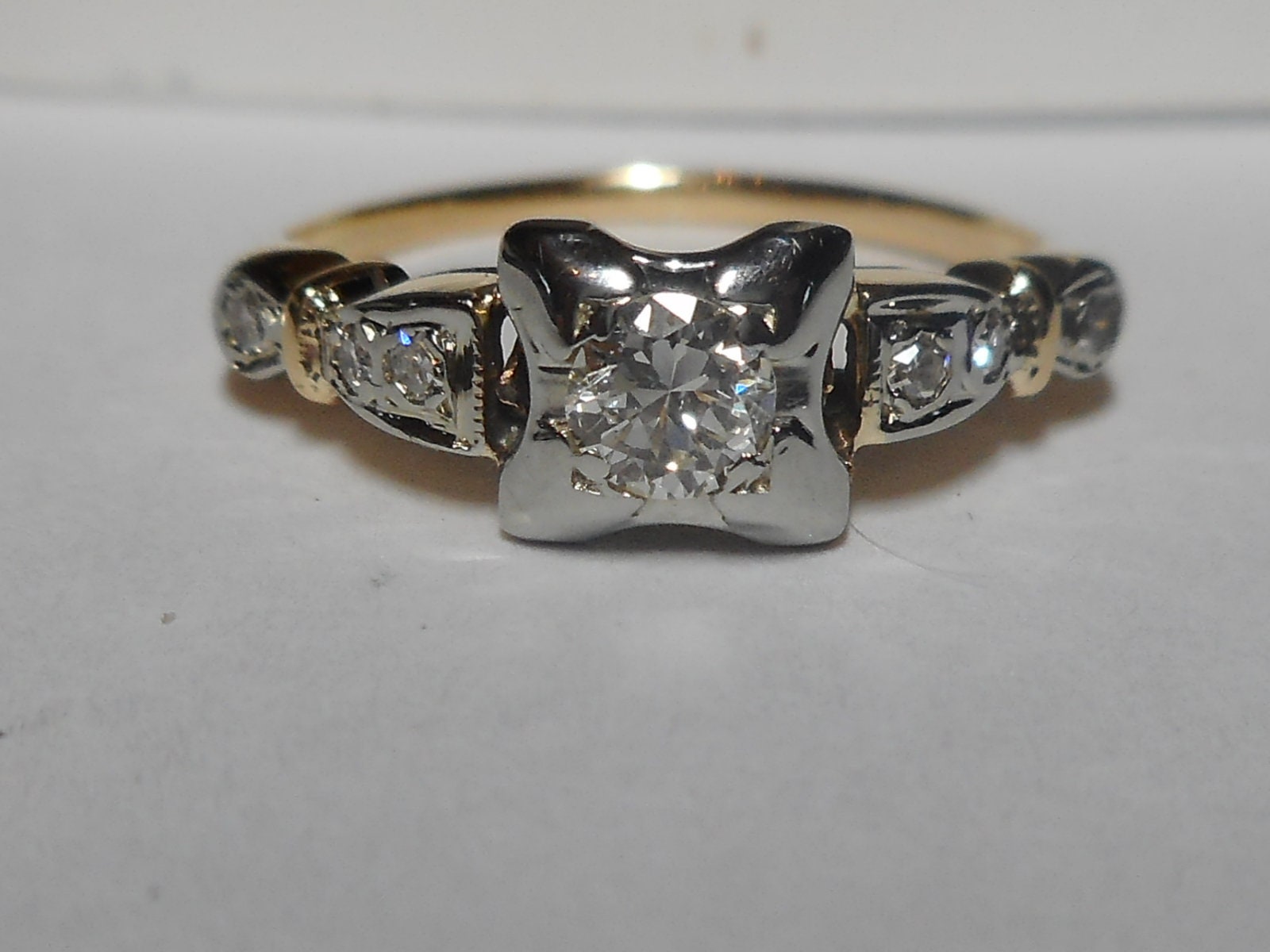 Antiker 1920-1930Er 18Kt 14K Diamant Ring von gemsjewelrydiamonds