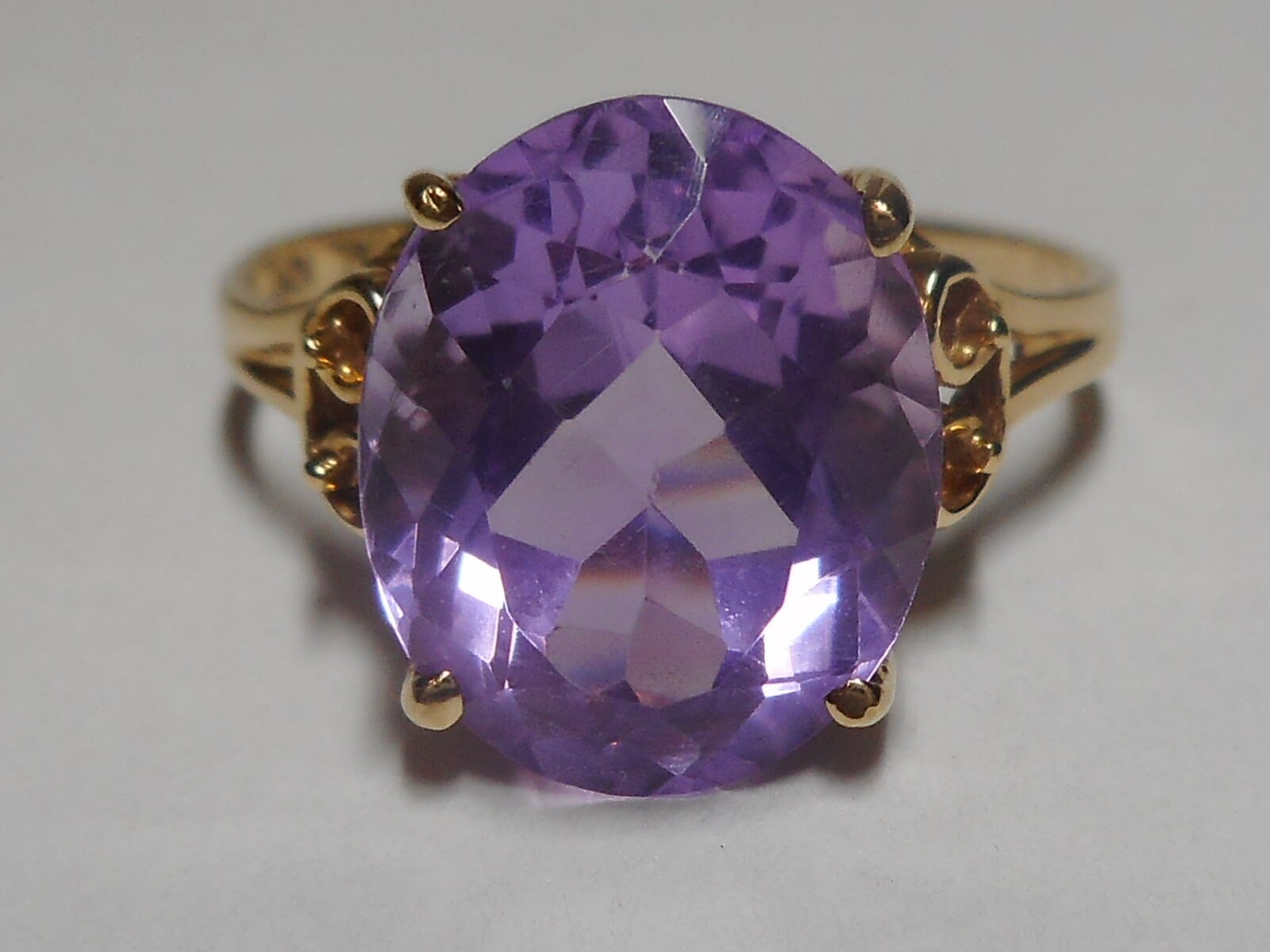 Ring 10K Amethyst Edelstein Größe 23, 5 von gemsjewelrydiamonds