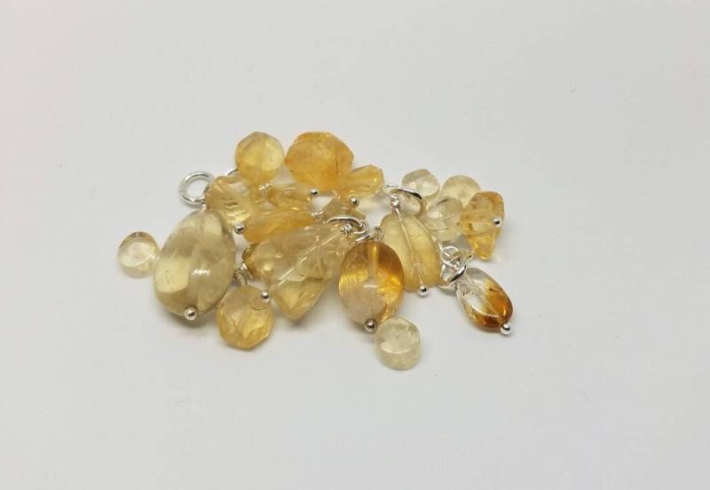 sterling Silber Wrapped Citrin - Fügen Sie Einen Anhänger November Geburtsstein sterling Silber Wrapped Citrin - Fügen Sie Einen Anhänger November Geburtsstein von gemstonetalisman