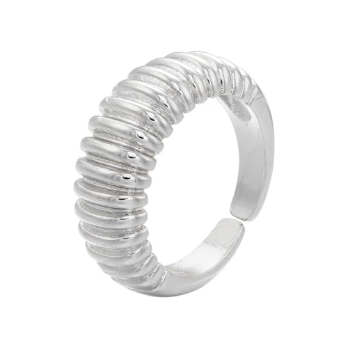 925 Silberring, Klassischer Ring Ringe Schmuck Damen Herren Klassischer Ehering für Frauen Weibliche Twist Seilringe Dicker Geometrischer Runder Minimalistischer Ring 925 Silberring, Klassischer Ring Ringe Schmuck Damen Herren Klassischer Ehering für Frauen Weibliche Twist Seilringe Dicker Geometrischer Runder Minimalistischer Ring von generic