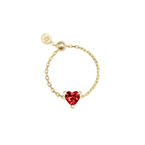 925 Silberring, klassischer Ring Schmuckringe Damen Herren verstellbare Charmringe mit transparenter Kette Ring für Frauen Hochzeit von generic
