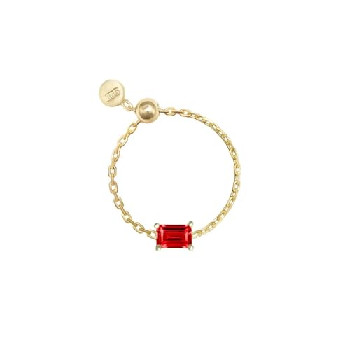 925 Silberring, klassischer Ring Schmuckringe Damen Herren verstellbare Charmringe mit transparenter Kette Ring für Frauen Hochzeit von generic