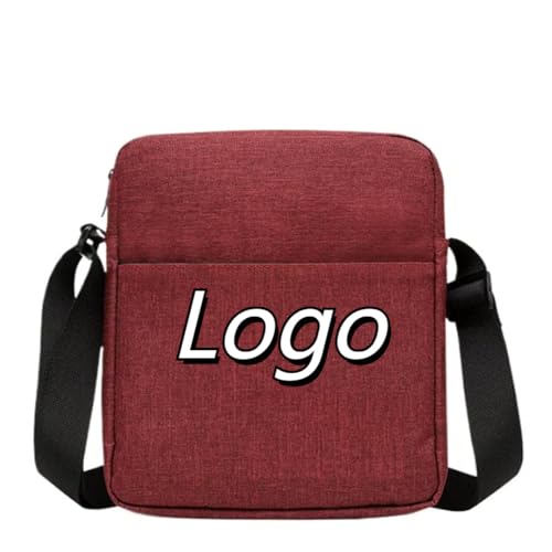 Benutzerdefinierte Umhängetasche – Personalisiert mit Jedem Logo Oder Text – Lässige Umhängetasche für Männer und Frauen – Perfekt für Reisen Color1,18.5 * 6.5 * 23CM von generic