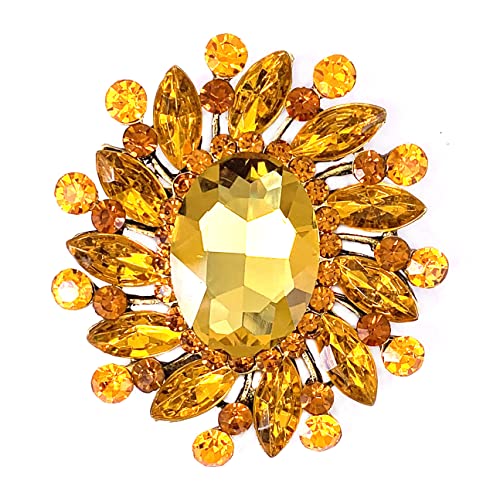 Blume Strass Statement Brosche Pin Brosche Antik Gold Ton Blume Strass Statement Brosche Pin Brosche Antik Gold Ton von generic