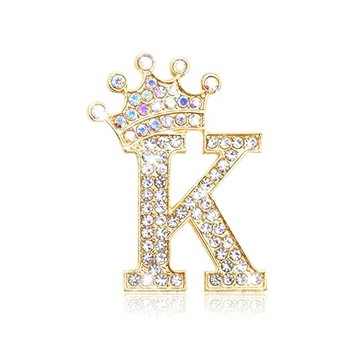 Broschen und Anstecknadeln für Damen, Initialen-Brosche, Taschenanhänger, Strass-Broschen für Hochzeitskleider, Rucksäcke, Kleidung, Bastelzubehör, individueller Schmuck, Geschenk von generic