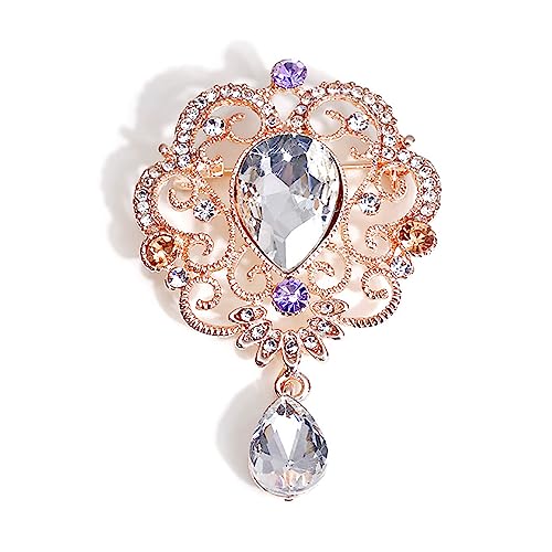 Design Life Bar Strass Brosche Pin für Frauen Mädchen Elegante Kleid Zubehör Hochzeit Weihnachten Geburtstag Schmuck Geschenk von generic