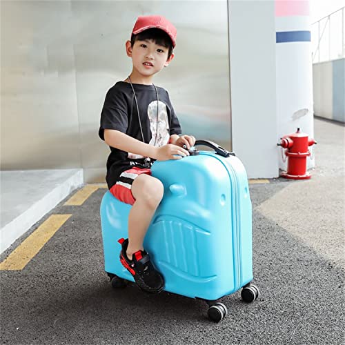 Einzigartiger Aufsitzkoffer für Kinder mit erweiterbarem Design und mehr, 24 Zoll, Blau von generic