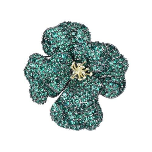 Elegante Kristall-Brosche blühender Rose, Anstecknadel, Brustnadel für Damen, Vogel-Strickjacke, Mütze, Schal, Anzug, Pullover, Blumennadeln von generic