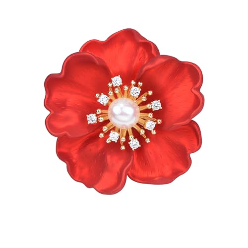 Elegante Kristall-Brosche blühender Rose, Anstecknadel, Brustnadel für Damen, Vogel-Strickjacke, Mütze, Schal, Anzug, Pullover, Blumennadeln von generic