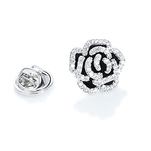 Elegante Kristall-Brosche blühender Rose, Anstecknadel, Brustnadel für Damen, Vogel-Strickjacke, Mütze, Schal, Anzug, Pullover, Blumennadeln von generic