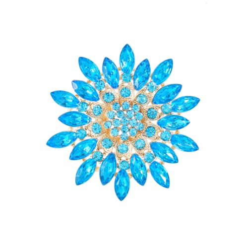 Exquisite Kristallblumen-Anstecknadel mit Blumenstrauß für, Strass-Blumen-Anstecknadeln, Clip, Pullover, Mantel, Schal, Kleid, Anzug, Anstecker von generic