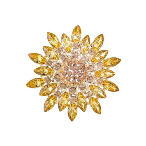 Exquisite Kristallblumen-Anstecknadel mit Blumenstrauß für, Strass-Blumen-Anstecknadeln, Clip, Pullover, Mantel, Schal, Kleid, Anzug, Anstecker von generic