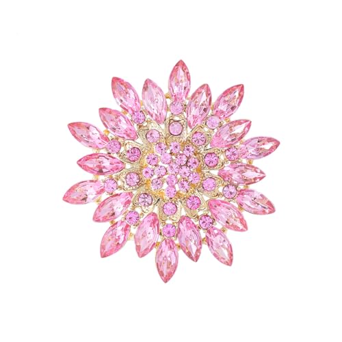 Exquisite Kristallblumen-Anstecknadel mit Blumenstrauß für, Strass-Blumen-Anstecknadeln, Clip, Pullover, Mantel, Schal, Kleid, Anzug, Anstecker von generic