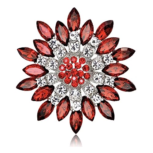 Exquisite Kristallblumen-Anstecknadel mit Blumenstrauß für, Strass-Blumen-Anstecknadeln, Clip, Pullover, Mantel, Schal, Kleid, Anzug, Anstecker von generic