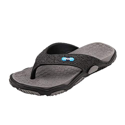 Flip Flops Herren Comfy Breite Füße Rutschsicher Badelatschen Weich Flach Fußbett Bade Sandalen Rutschfest Sommer Strand Zehentrenner Herren Zehentrenner Massage Flip Flops Badeschuhe Schlappen von generic