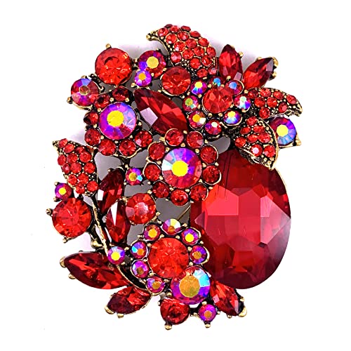 Glitzer Blume Brosche Pin Schmuck Schal Accessoire Vintage Gold Ton von generic