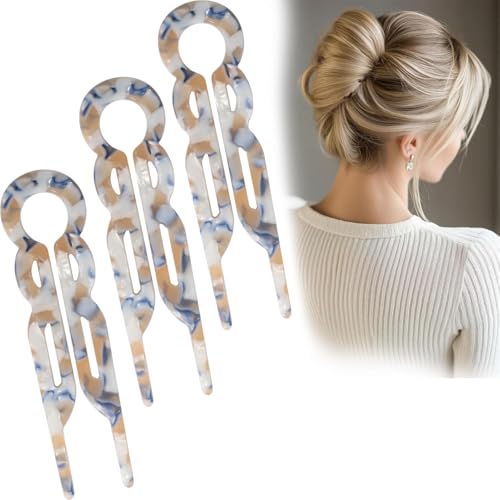 Haarnadel, Prestige-Haarnadel, neues Haar-Accessoire, elegante Haarspangen für Damen, geeignet für alle Haartypen (3PCS-E) von generic