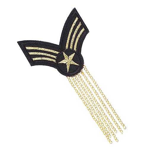Halskette Herren, 1 Stk Schulterklappen Epaulette Schulterabzeichen mit Quaste Randbereich Männer Schulterabzeichen Accessoires für bekleidung kleiner Anzug Zubehör Medaille Mann von generic