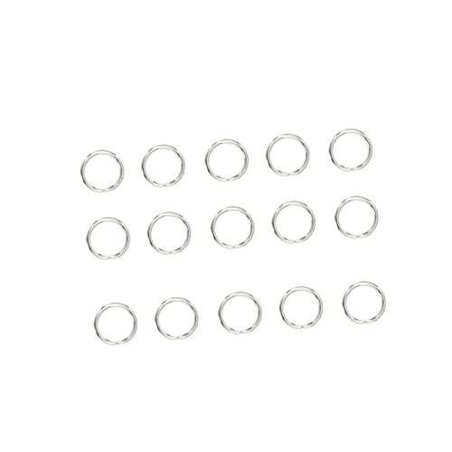 Halskette Herren, 200st Schlüsselbund Verschlüsse Flacher Schlüssel Kette Anschlüsse Ringe Schleife Faux Septumring Silberring Strapazierfähige Schlüsselanhänger Verbinder Terminals Schließe Silver von generic