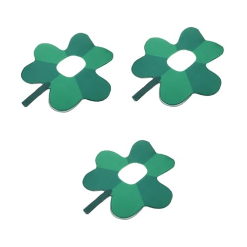 Halskette Herren, 2st Performance-kopfbedeckung Mit Vierblättrigem Kleeblatt Festival-requisiten Für St. Patricks Tag Kleeblatt-kostümzubehör Irischer Festivalhut Saint-patrick-hut Green Polyester von generic