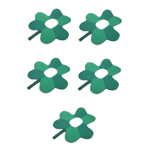 Halskette Herren, 2st Performance-kopfbedeckung Mit Vierblättrigem Kleeblatt Festival-requisiten Für St. Patricks Tag Kleeblatt-kostümzubehör Irischer Festivalhut Saint-patrick-hut Green Polyester von generic