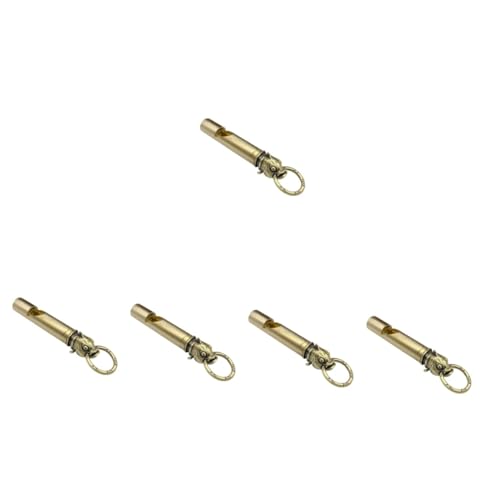 Halskette Herren, 5St Pfeife Schlüssel Bund schlüsselanhänger eiskugel geschebke fusselball notfallausrüstung terassendeko tragbare Campingpfeife Wanderpfeife aus Kupfer Pfeife aus Metall Notpfeife von generic