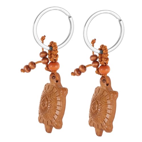 Halskette Herren, Edler Schildkröte Schlüsselanhänger Holz Schlüsselanhänger Dekoanhänger Schlüsselbund Karabiner Taschenanhänger von generic