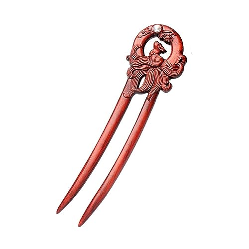 Handgefertigte Haarnadeln und Haarspangen aus Holz im U-Form-Stil mit zwei Zinken für langes Haar – Haarnadel und Haarschmuck für Damen von generic