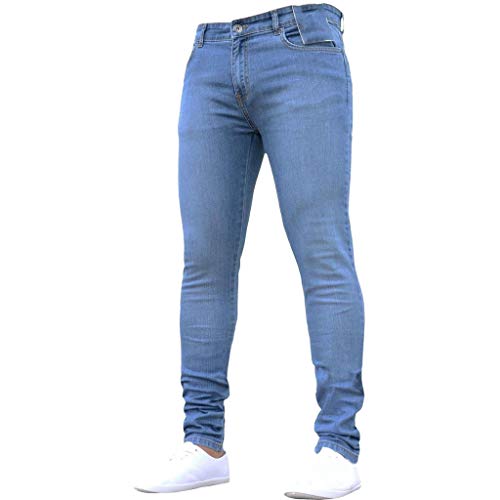 Herren Jeans mit schmaler Passform Herren Skinny Jeans Super Stretch Jeanshose Für Männer Slim Fit Jeans Skinny Hip Hop Denim Hose Vintage Used Look Bequeme Hose Klassisch Geschnitten von generic