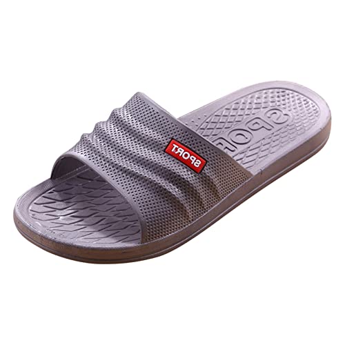 Klassisch Rutschsicher Badelatschen Anti-Geruch Rutschsicher Badezimmer Flach Sandaletten Hausschuhe Herren Sommer Leicht Herren Sandalen für Paare Lässige Sandalen für Zuhause von generic