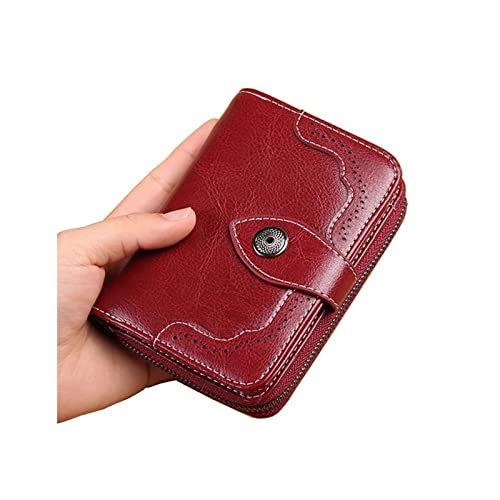 Kleine Damen-Geldbörse aus PU-Leder |Kurze Geldbörse für Mädchen |Kompaktes und stilvolles Design |Ideal für Frauen jeden AltersRosso9*12cm von generic