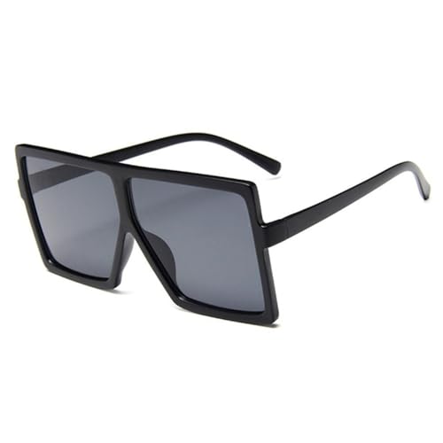 Mode Sonnenbrille Frauen Sonnenbrille Quadratische Damen Sonnenbrille Mode Big Shades Eyewear Uv400/Sand Schwarz Grau/Einheitsgröße von generic