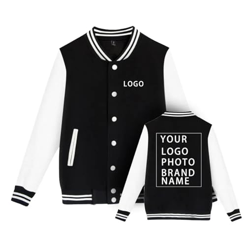 Personalisierte Baseballjacke. Personalisieren Sie Ihr Eigenes Foto/Text Auf Herren-Baseballjacken, Frühlings-Herbst-Paar-Baseballjacken-Mänteln Color1,XXL Personalisierte Baseballjacke. Personalisieren Sie Ihr Eigenes Foto/Text Auf Herren-Baseballjacken, Frühlings-Herbst-Paar-Baseballjacken-Mänteln Color1,XXL von generic