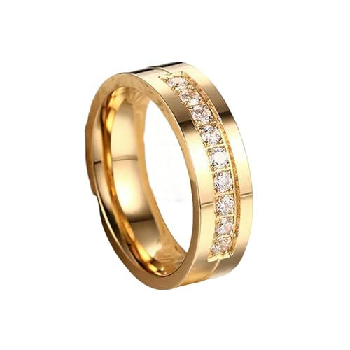 Ring Ornamente, Goldfarbene Eheringe Ringe für Frauen Männer CZ Verlobung Paar Versprechen Ring Jubiläum Allianz Schmuck Geschenk Ring Ornamente, Goldfarbene Eheringe Ringe für Frauen Männer CZ Verlobung Paar Versprechen Ring Jubiläum Allianz Schmuck Geschenk von generic