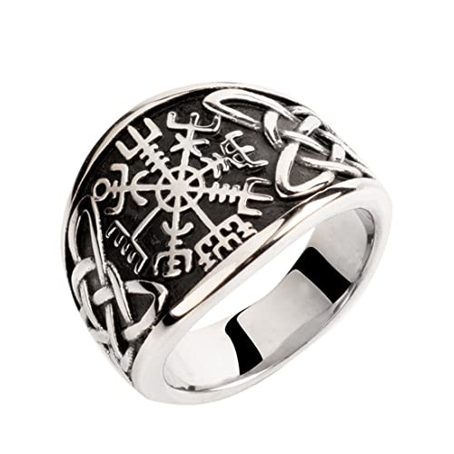 Ring Ornamente, Kompass Ring Herren Damen Retro Mode Kompass Ring Edelstahl Ring Ornamente, Kompass Ring Herren Damen Retro Mode Kompass Ring Edelstahl von generic