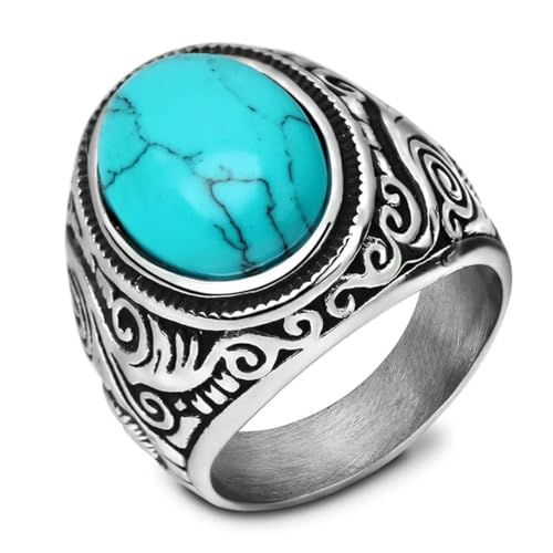 Ring Ornamente, Retro Jewellery Titanium Steel Inlaid Onyx Ring Men's Rings Party Ring Ornamente, Retro Jewellery Titanium Steel Inlaid Onyx Ring Men's Rings Party von generic