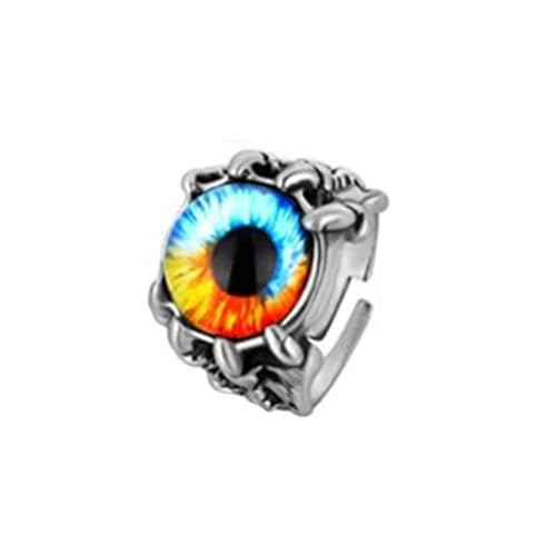 Ring Ornamente, Retro Schmuck Ringe Gothic Ringe Unisex Punk Rock Hip Hop Verstellbares Geschenk Schmuck Evil Eye von generic