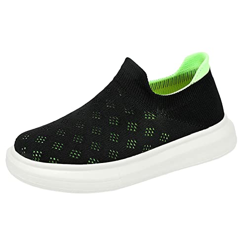 Schuhe 10282 Mesh Leichte Atmungsaktive Mode Freizeitschuhe Slip On Outdoor Sportschuhe Schuhe Teenager (Green, 31 Little Child) von generic