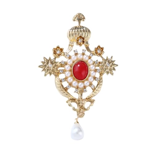 Serie Barock elegante Broschen Pin für Frauen Männer Mädchen Retro Hof Perle Corsage Pin zarte Accessoire von generic