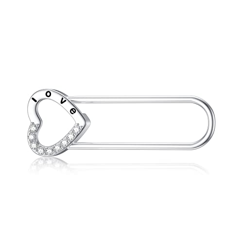 Silber 925 Brosche Ausschnitt Verkleinern Broschen & Anstecknadeln Brosche Sicherheitsnadel Pullover Clip Broschen Pins Pullover Schal Clips Brosche Kragen Clip Für Damen Kleid Hosen Rock Taille von generic