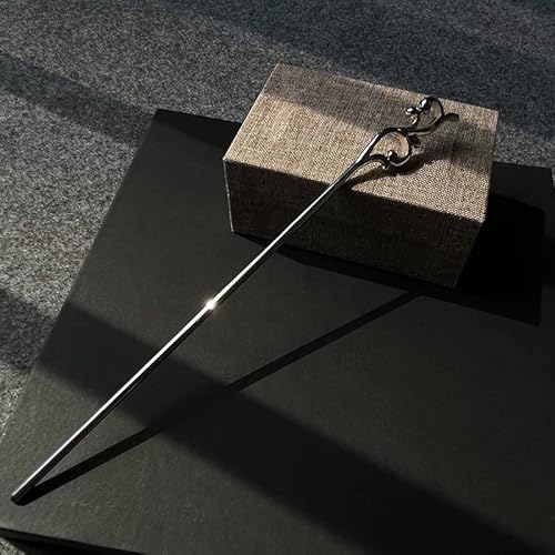 Silberne Haarnadel, Haargabel aus Holz, Haarschmuck im chinesischen Stil für Frauen und Mädchen mit langem Haar (zarter Trieb) von generic