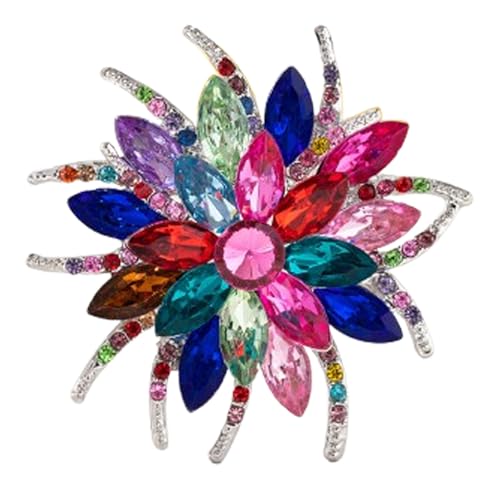Strass-Sonnenblumen-Brosche, rot-rosa Blumenbrosche, stilvolle Kristallbrosche, elegante Kleidung, Hut, Tasche, Accessoires Strass-Sonnenblumen-Brosche, rot-rosa Blumenbrosche, stilvolle Kristallbrosche, elegante Kleidung, Hut, Tasche, Accessoires von generic