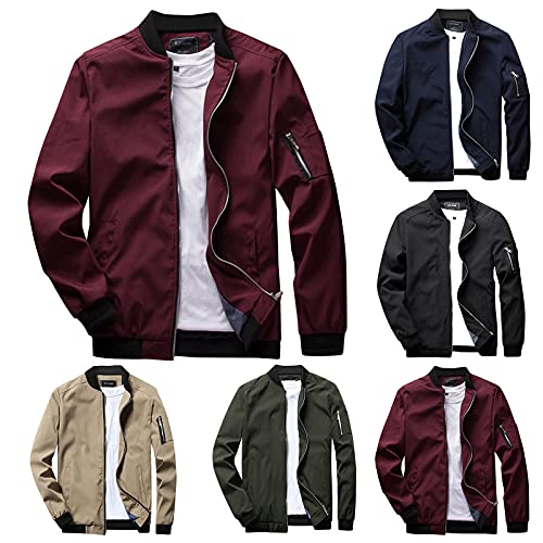 Sweatjacke Herren Ohne Kapuze Business Jacke Herren Softshelljacke Herren Ohne Kapuze Winterjacke Leichtgewicht Windjacke Knitterfreie Sweatshirt Mit ReißVerschluss Winter MäNner Mantel von generic